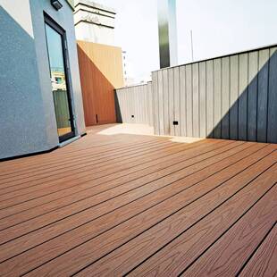 二代共挤塑木地板室外防腐木塑露台地板自铺营地平台地板WPC地板