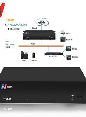 国威进HB300PVOI网络程控电话交换机IP语音交换机8-FIK166-96出21