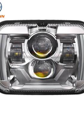 适用于牧马人前大灯LED灯78W带远近光头灯5X7卡车改装车大灯