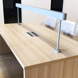 LED图书馆桌面阅览灯双脚灯固定安装阅读室书桌长条学生照明灯架