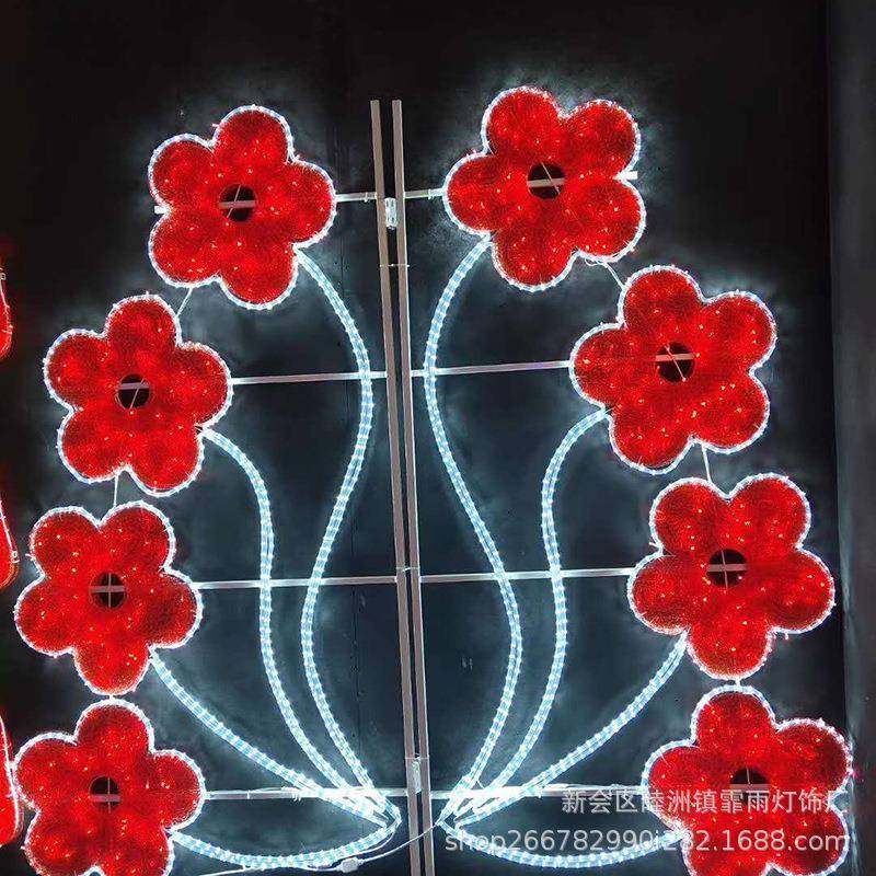 平面造型灯led过街灯户外跨街灯带铁艺图案灯墙楼装饰亮化节日灯