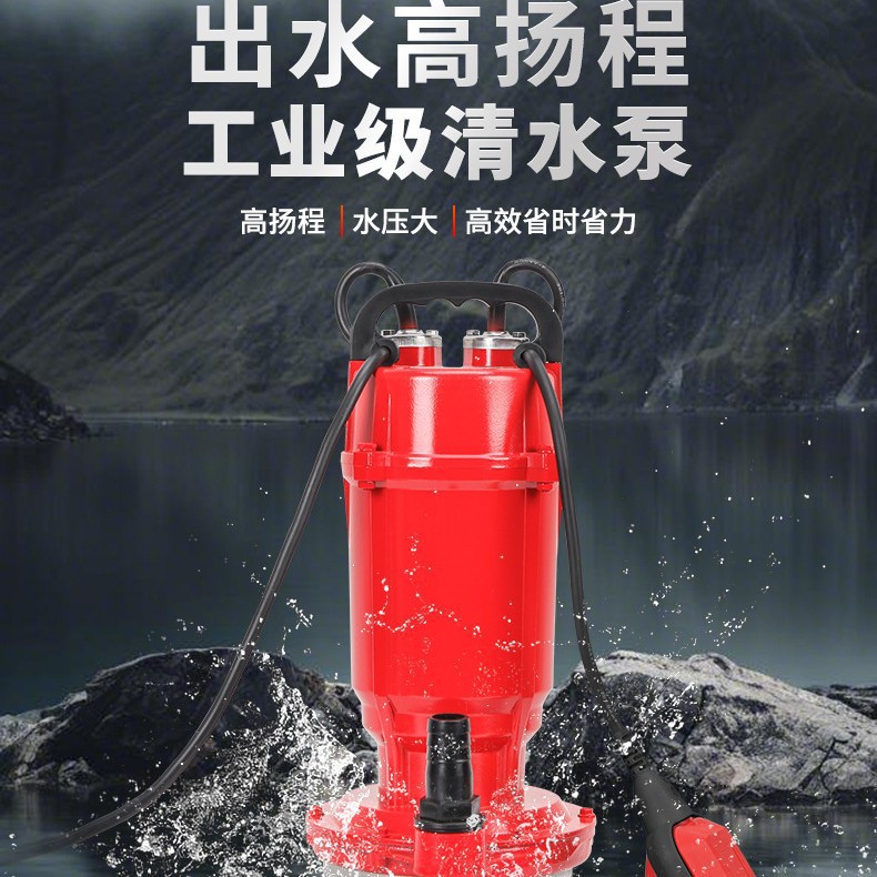 卡夫威尔外贸跨境220/240V高扬程32米清水泵小型农用大流量潜水泵