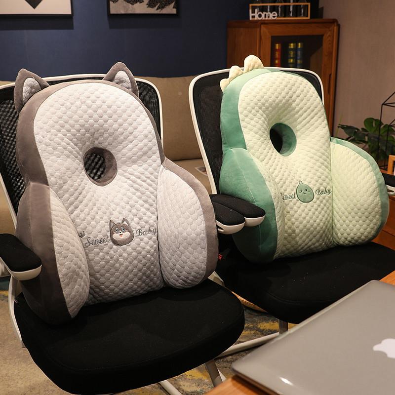 冰靠丝背护腰垫办公室垫01CCL2L-腰靠靠上班久坐午休神器靠枕椅子