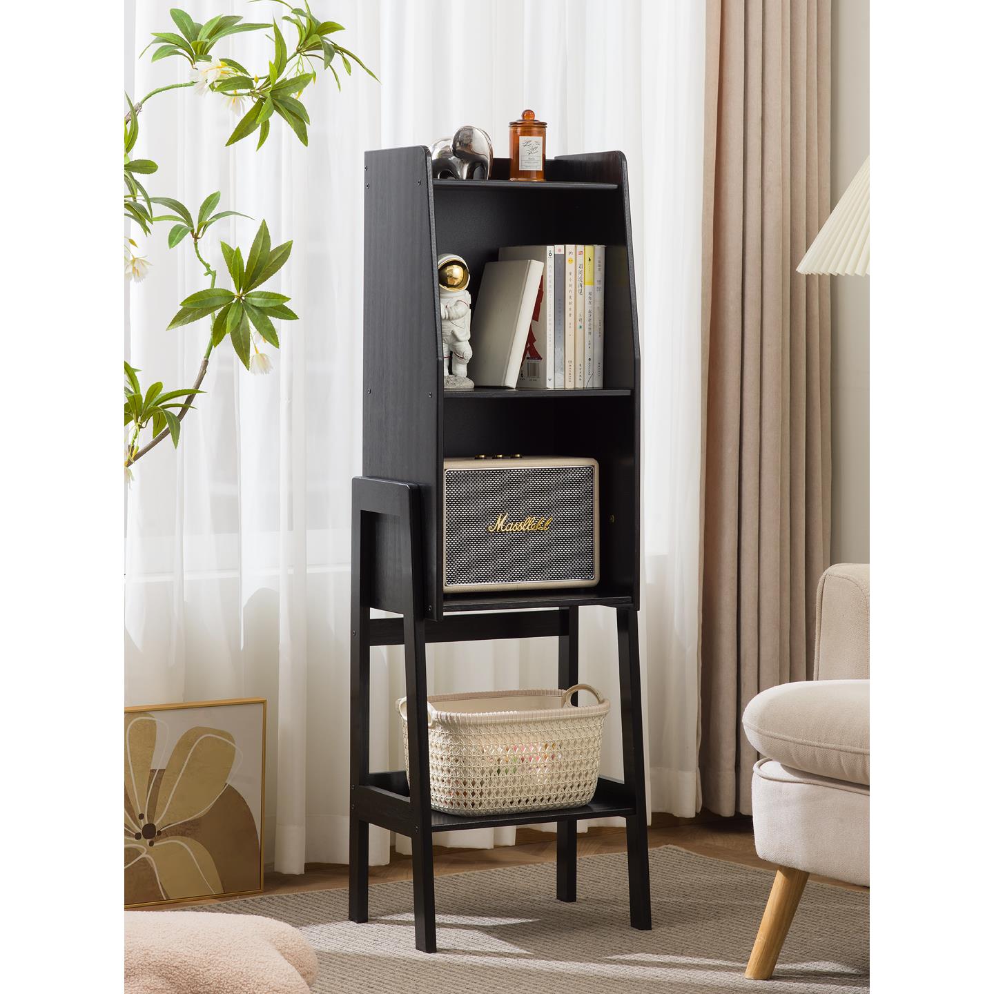 简北欧十一维度实收柜日式约纳书柜多功能落木地置物架满墙组合格