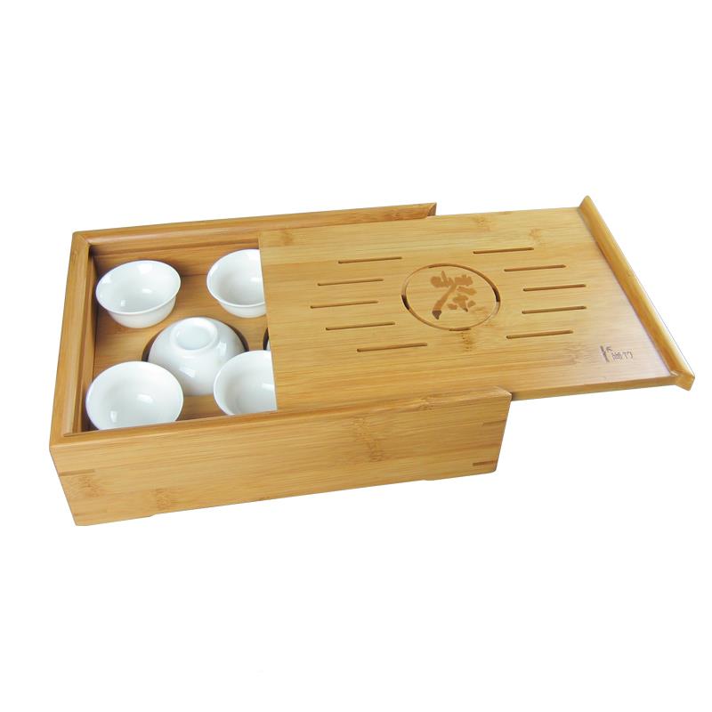 旅行功夫套装便携包竹制户外车茶载旅式游折叠具排水储水定制JKIl