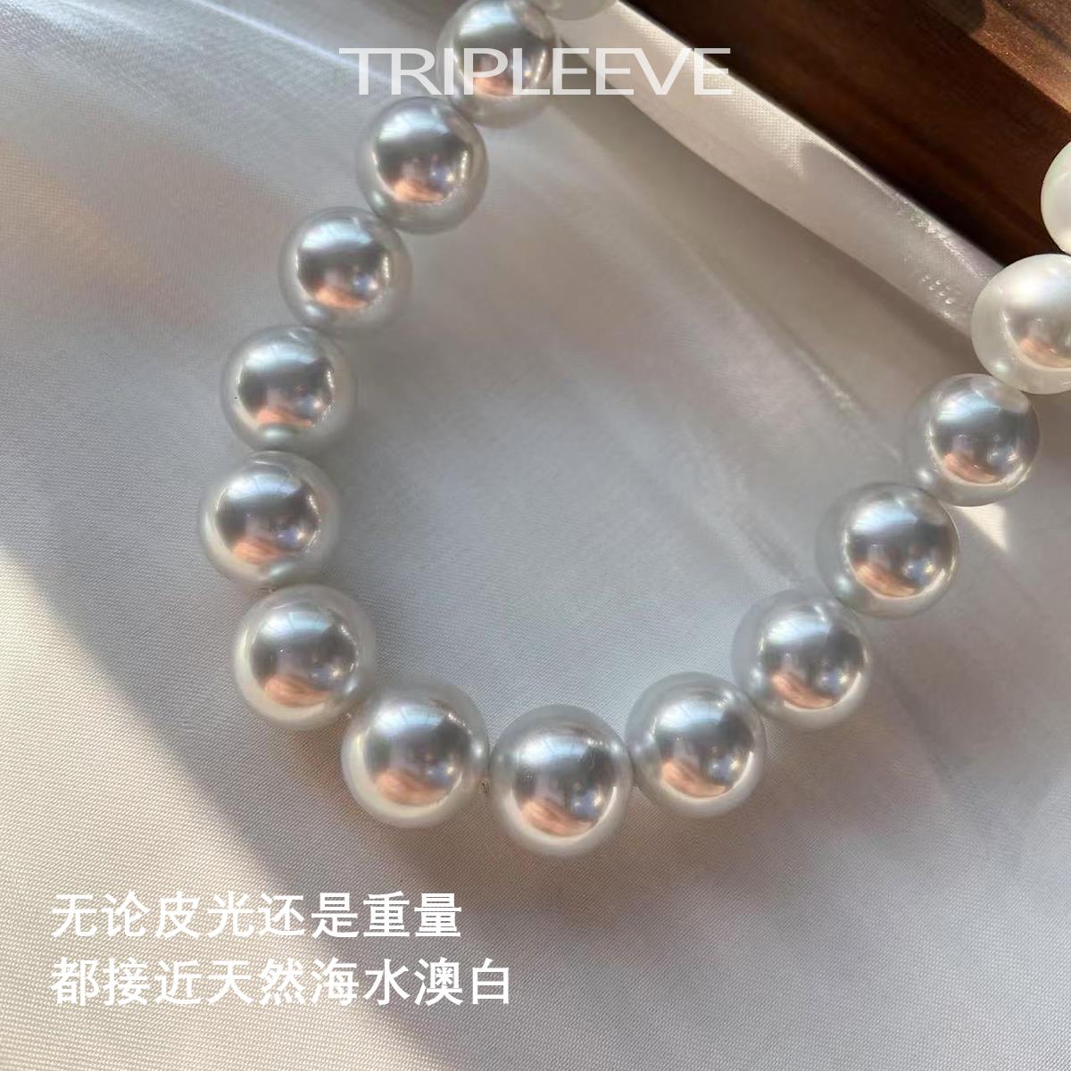 一条毕业水！正强光海人造澳白珍珠项炼 炼JEW 棉 线线手工打圆结