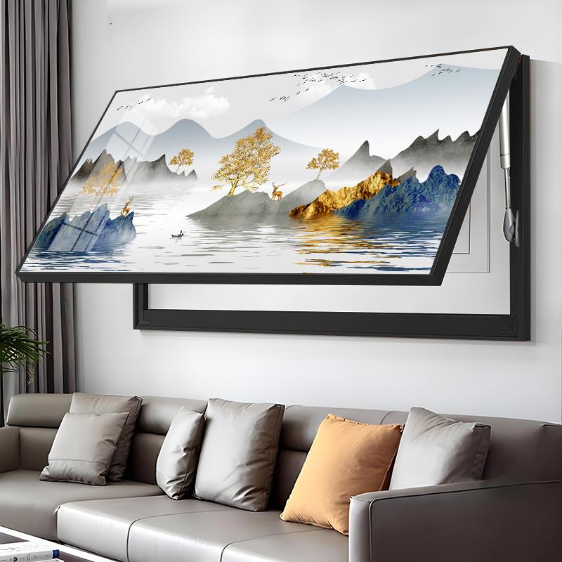 山AX-1101水多新式中电表箱装画大尺寸配电箱挂画弱电箱遮挡饰媒