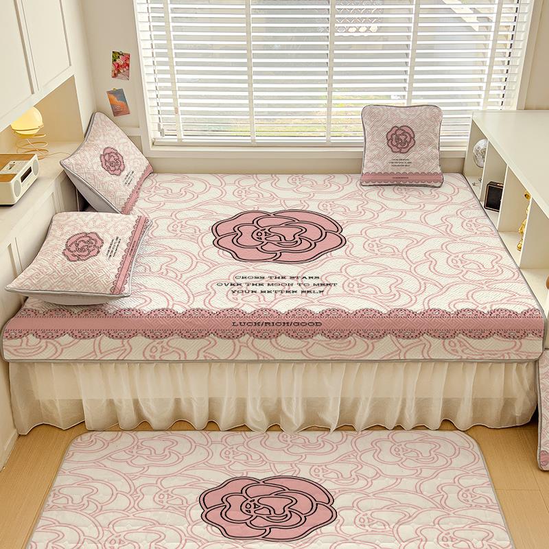 档榻高榻米床盖四季通用UBJ专花用防滑大炕床单山定制夹棉茶粉新