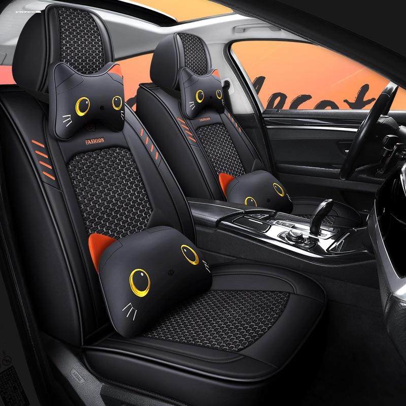 新款亚麻全包汽车坐垫四季通用全包围座椅夏季专用座套CRV座垫XRV