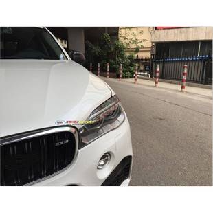 配件大灯灯眉装 x5碳纤维灯眉F15大灯改装 饰贴 18款 适用于宝马14