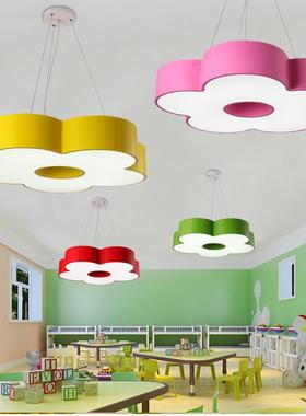 儿童房间灯LED吊灯早教游乐园母婴店卡通花朵幼儿园教室吊灯