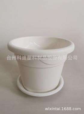 工厂KD5204W白色棕色塑料花盆容器