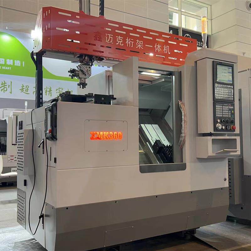 数控车床斜轨刀塔机床行架一体机高精度全自动车铣复合自动上下料