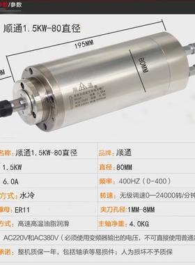 顺通广告木工机雕刻电主轴电机8GDZnfBg0W1.5KW2.2KW3.2KKW5.05W