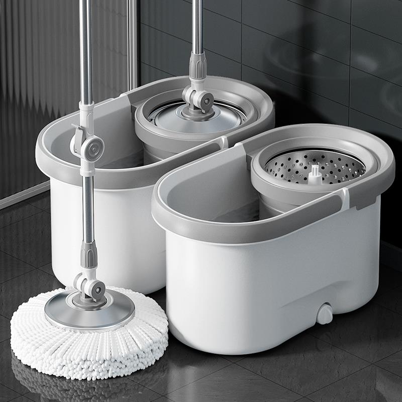 免手吉盾（居洗拖把家用动一拖懒净人224新款旋转自拧水拖布0桶双