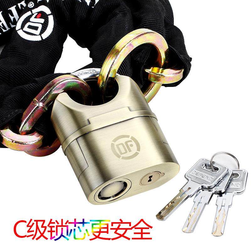 DF警链条锁防盗1015锁行抗20吨摩托车锁电动防车锁报自车加长液压