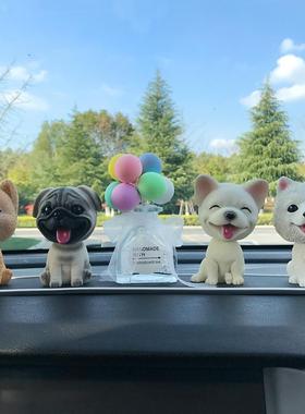 汽车摆22718-B1件车内品摇头可爱狗美巴哥柴饰犬泰迪车载中博控台