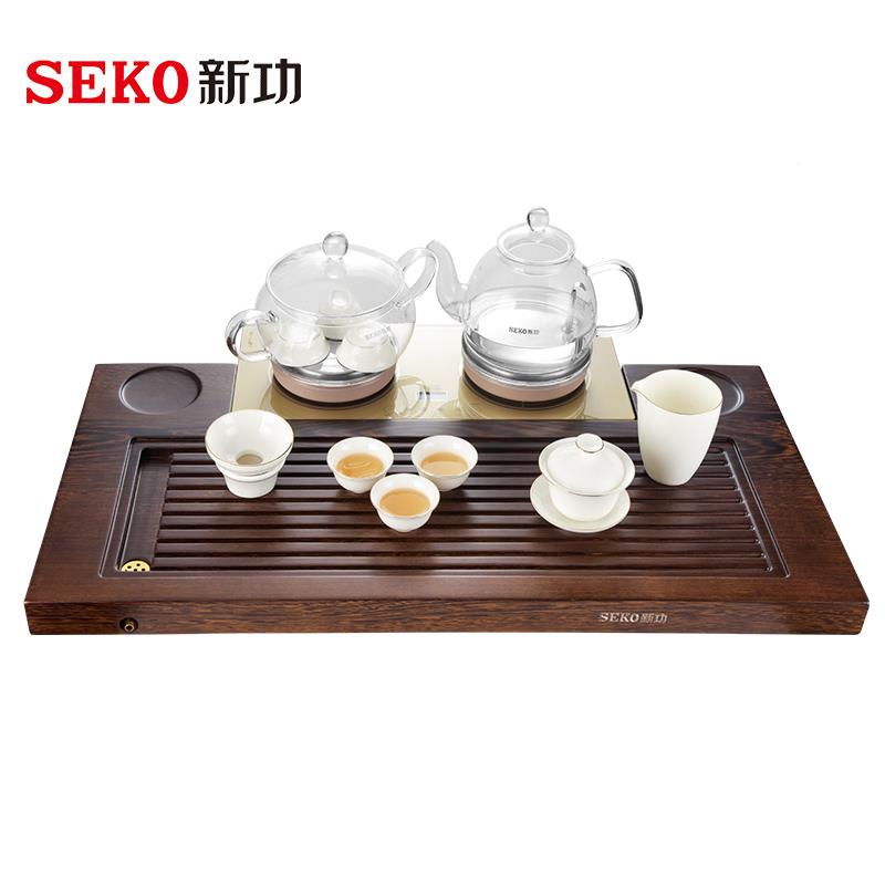 新功实木木茶盘轻奢现代F具套装家用鸡翅茶F171.台全自茶动一体茶