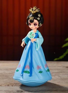 物西安大唐不夜城音乐不翁小姐姐KWG小哥哥摆件不倒怕礼摔可摇动