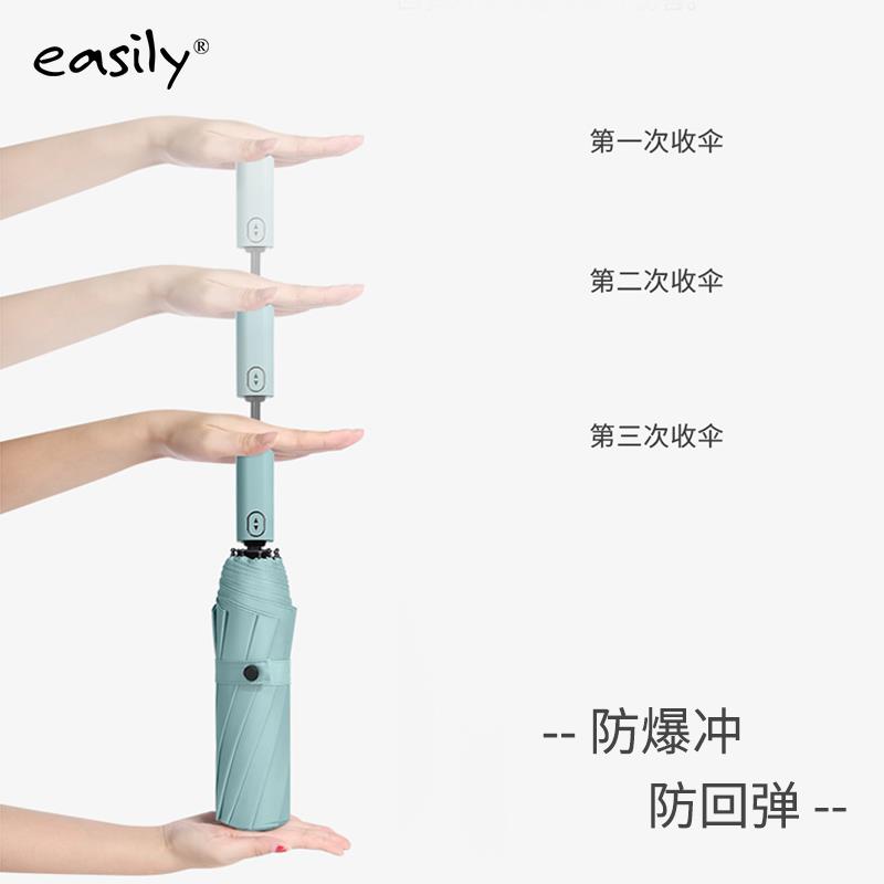 eaisily防回弹全自动雨伞女nsE515650晴折雨两用超大号抗帅风暴男