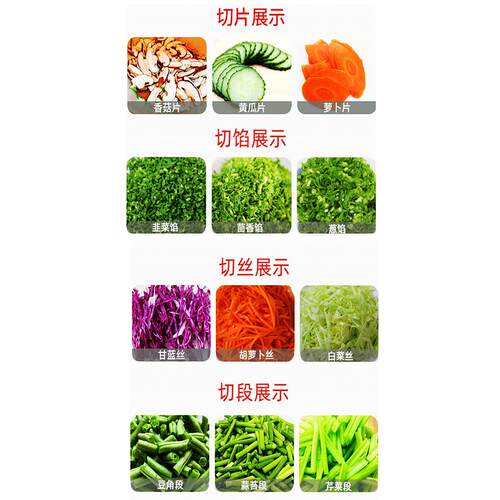多功能切菜机土豆切丝切条切片切菜器食堂用菜馅不锈钢切丁机商用