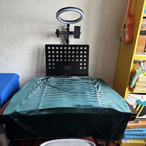 扬琴古筝专用谱架家用贴墙不占地架子站立式省空间通用带灯谱台