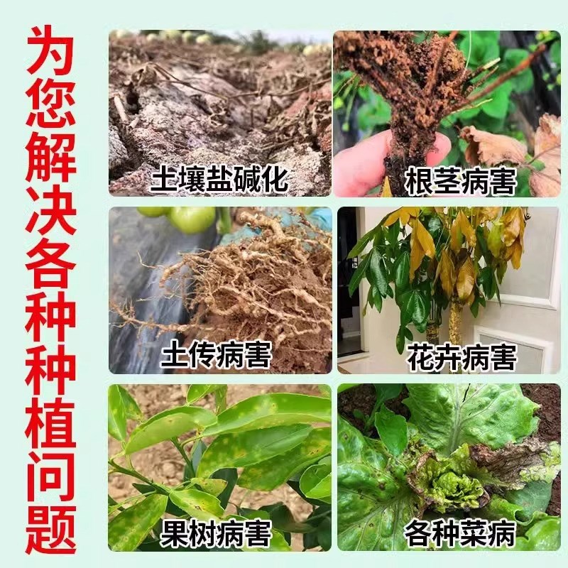 土壤专用消毒杀菌剂放土传染病虫病害虫专用药果园农田微生物杀菌