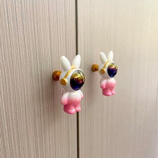 可爱卡通兔子柜门拉手定制儿童房高档衣柜抽屉动物小把手明装单孔
