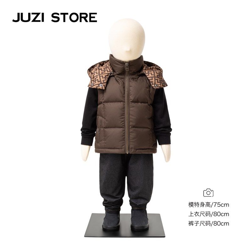 JUZI STORE童装羽绒服方格复古加厚连帽背心马甲男童女童1241401,童装/婴儿装/亲子装,羽绒马甲,淘宝优惠券,粉丝福利购,淘宝优惠卷
