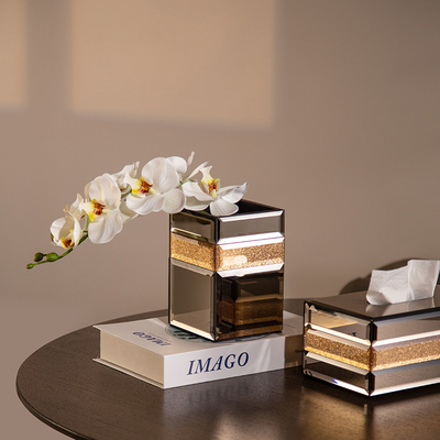 KP花瓶摆件客厅餐桌插花轻奢玻璃干花花器高级感鲜花水培网红水养