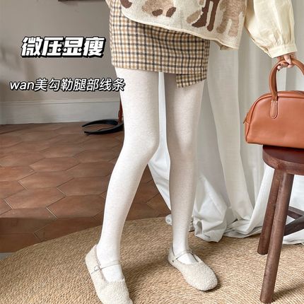 燕麦色深咖色连裤袜棉打底裤秋季女春秋款奶咖色袜子防勾丝不掉档