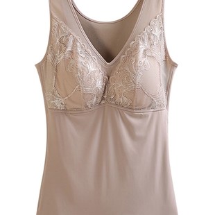 秋冬大码保暖女士内衣胖mm背心大罩杯薄款美体塑身衣长款打底上衣