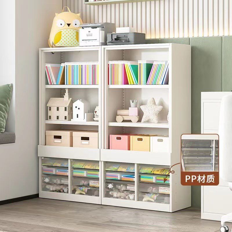 教具柜儿童书房收纳柜书架家用绘本架钢制落地玩具收纳置物架书柜