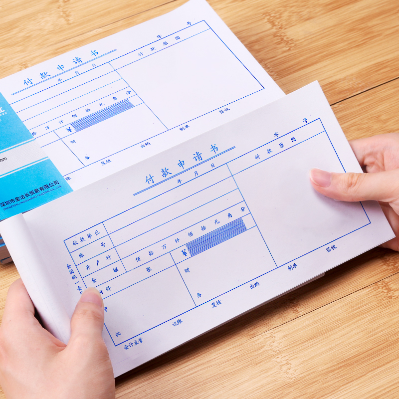 10本装付款申请单付款凭证单申请书费用审批单通用财务会计用品付