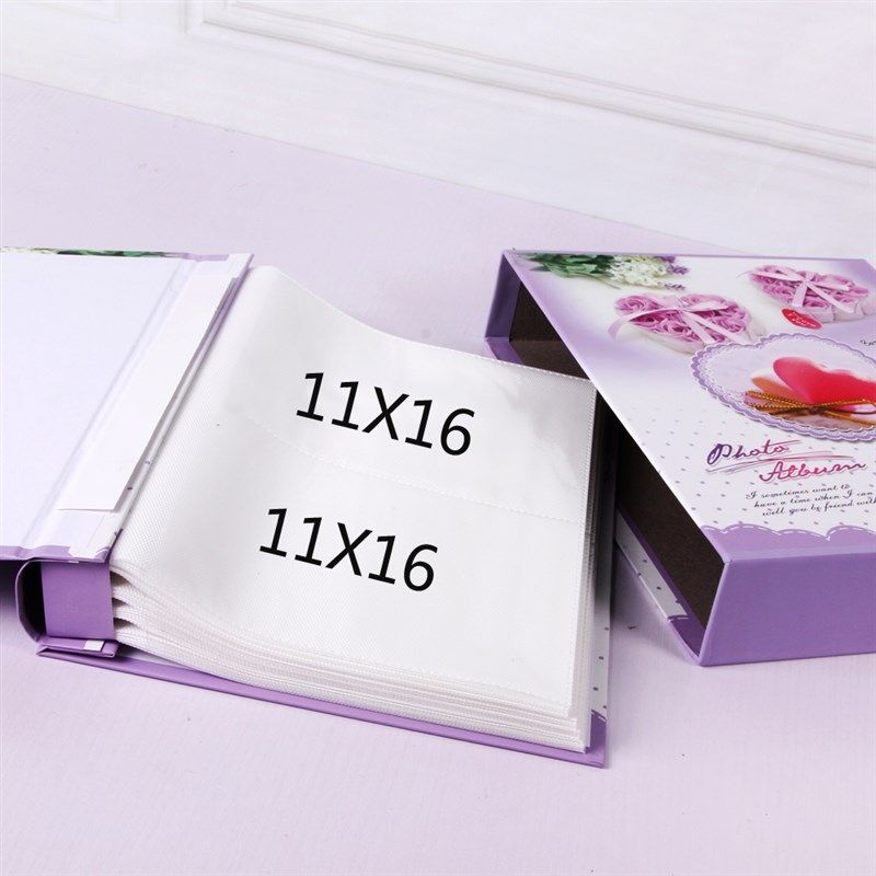 盒装插页式6寸200张家庭过塑照片纪念册大容量情侣相册影集卡通册