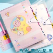 搭扣风琴包文件夹多层用透明插页可爱试卷整理神器学生书夹子分类