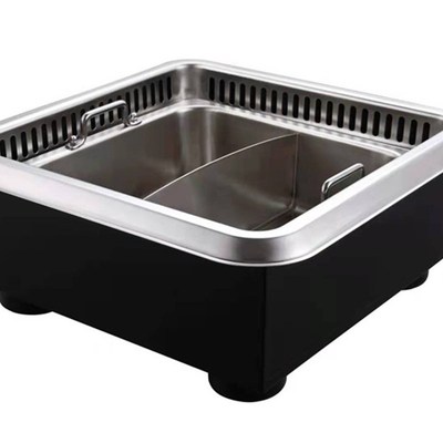 商用方型下沉式无烟火锅炉36*36cm 海底捞麻辣店专用电磁炉3000W