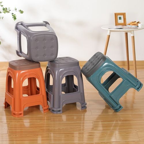 加厚塑料凳子家用方凳简约客厅板凳熟胶浴室高板凳经济型餐桌防滑