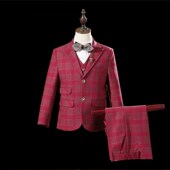 厚花童男孩生日礼服儿童主持人走秀钢琴演出西装 男童西服套装 春款