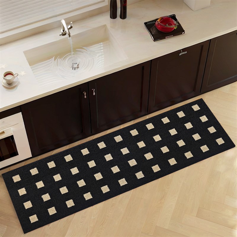 厨房地垫防油防水防滑垫家用耐脏长条脚垫法式高级感吸水吸油地毯