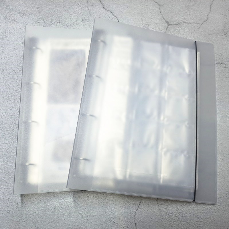 禅绕画纸砖收纳册透明磨砂A4活页识字卡片手绘水彩插画收藏邮票册