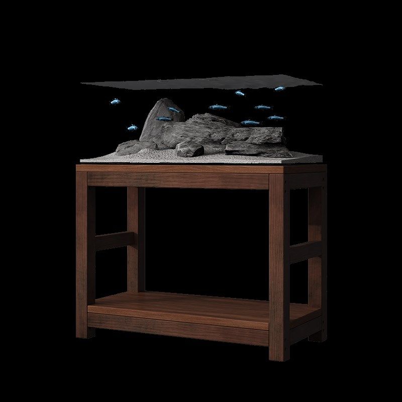 鱼缸架子实木底柜底座双层家用鱼缸专用柜放置柜桌子超强承重定制