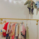 不锈钢童装 展示架壁挂式 专用挂衣杆网红侧挂衣服架 店上墙服装 女装