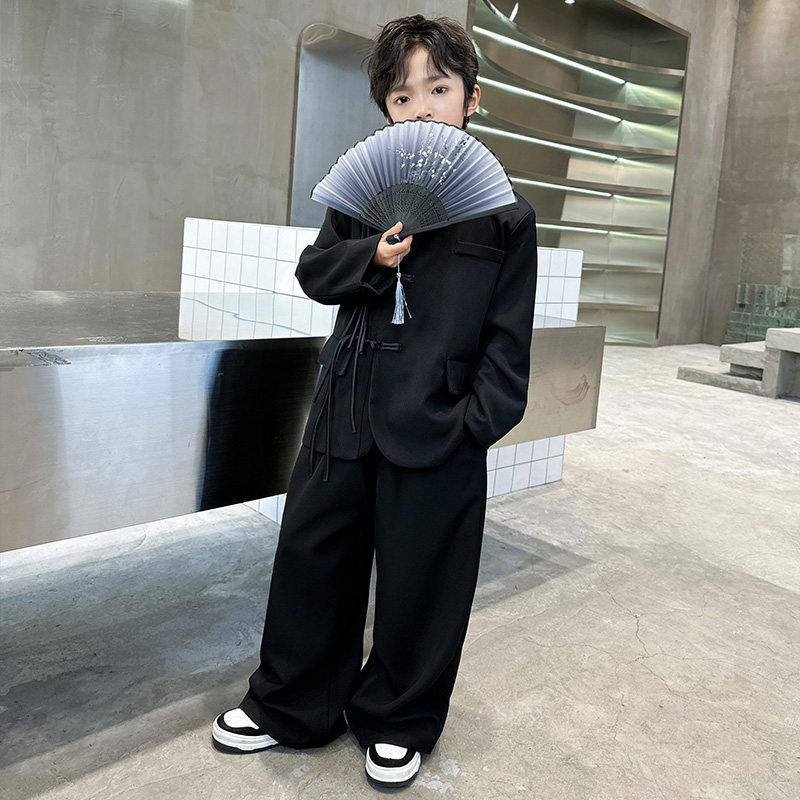 儿童装男童春秋款中国风汉服套装2025新款春装男孩春季新中式唐装图片