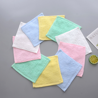 幼儿园加厚擦嘴小方巾口水手帕全棉白色擦手儿童四方形毛巾15厘米