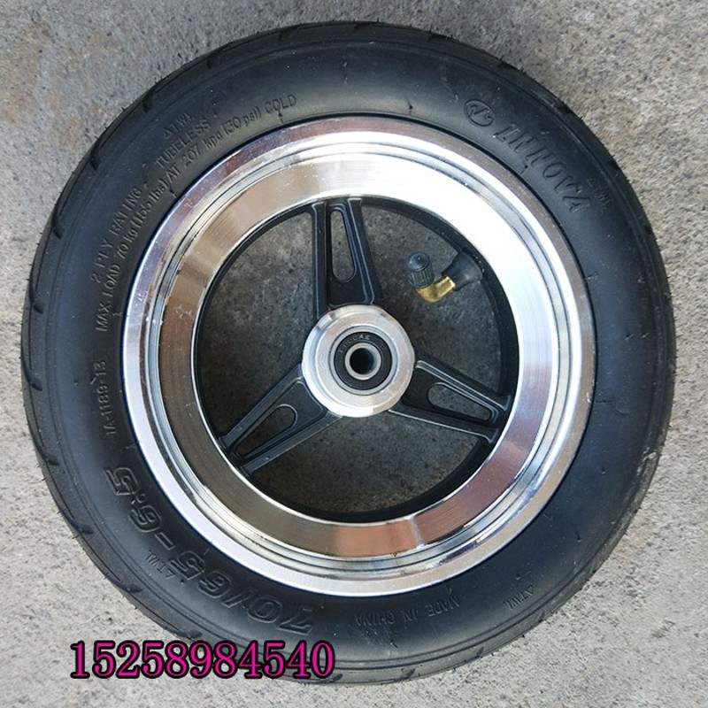 10寸电动滑板36V48V500W真空轮毂电机前轮胎轮毂70/65-6.5真空胎