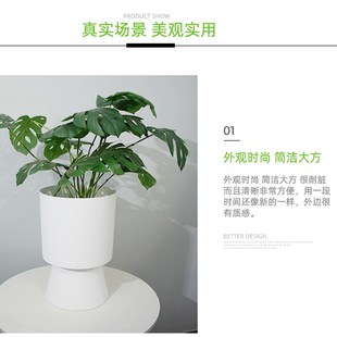 大花慧兰花盆仿陶瓷简约北欧风塑料花盆特大号绿植盆栽兰花专用盆