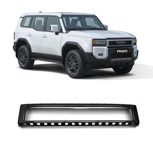 适用24款丰田普拉多黑化中网改装框新款霸道LC250黑武士外观配件