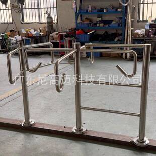 单向导流栅栏旋转人行门,轮渡码头小区公园手推转动不锈钢挡闸门