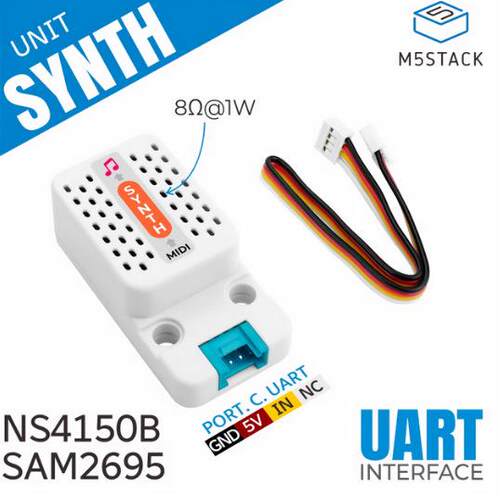 M5StackSynth音频合成器内置SAM2695多通道乐器音源输出